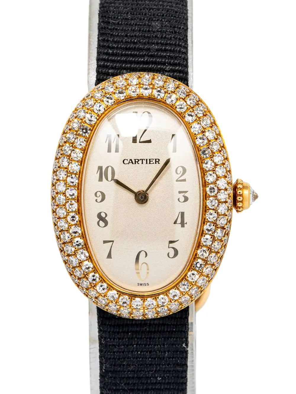 Pre-owned Cartier  Baignoire 22mm In Neutrals