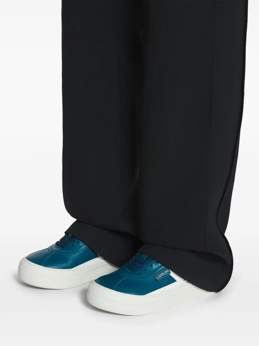 Lanvin Cash レザースニーカー | ブルー | FARFETCH JP