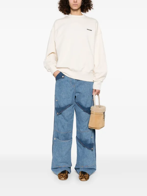 『Barrow』ロゴエンブレムスウェットシャツ BARROW ロゴ スウェットシャツ | ニュートラル | FARFETCH JP