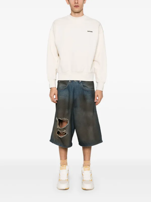 『Barrow』ロゴエンブレムスウェットシャツ BARROW ロゴ スウェットシャツ | グレー | FARFETCH JP