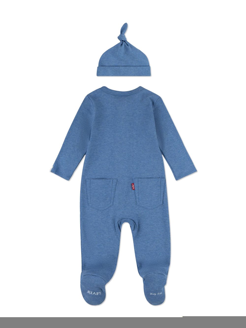 Levi's Kids logo-patch pajama and hat set - Blauw