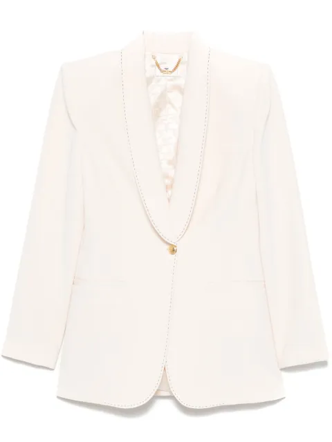 Elisabetta Franchi contrast-stitch crepe blazer 