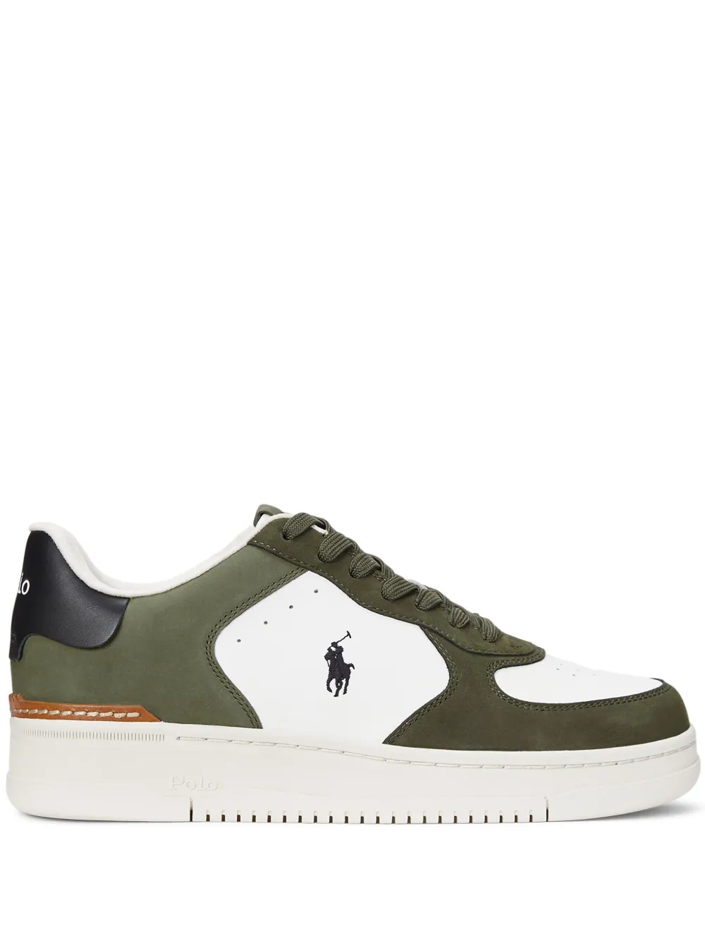 Polo Ralph Lauren Masters Court sneakers met vlakken Groen