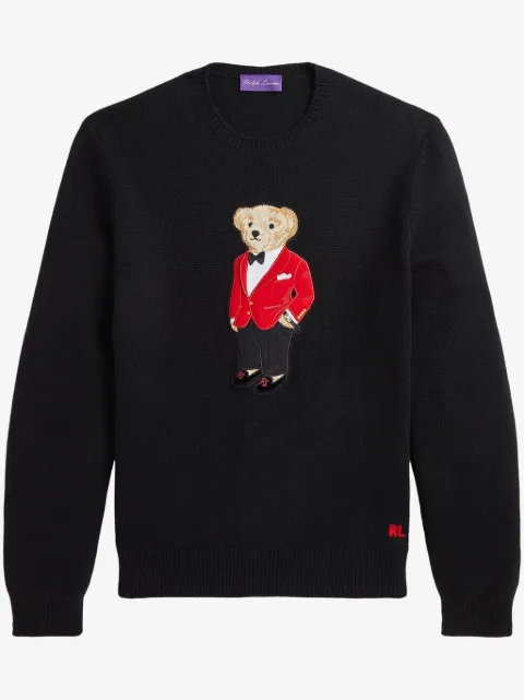 Ralph Lauren Purple Label Polo Bear-embroidered jumper
