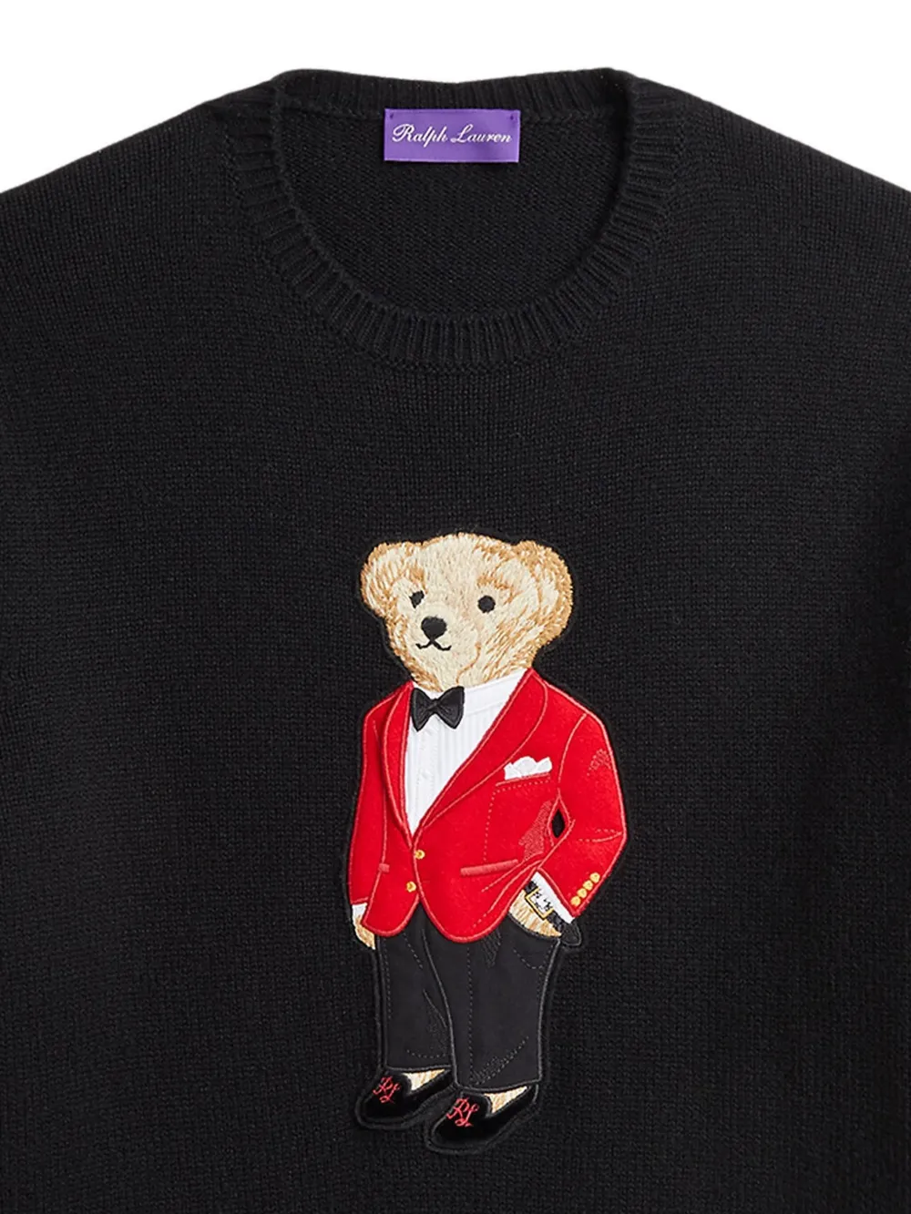 Ralph Lauren Purple Label Trui met borduurwek - Zwart