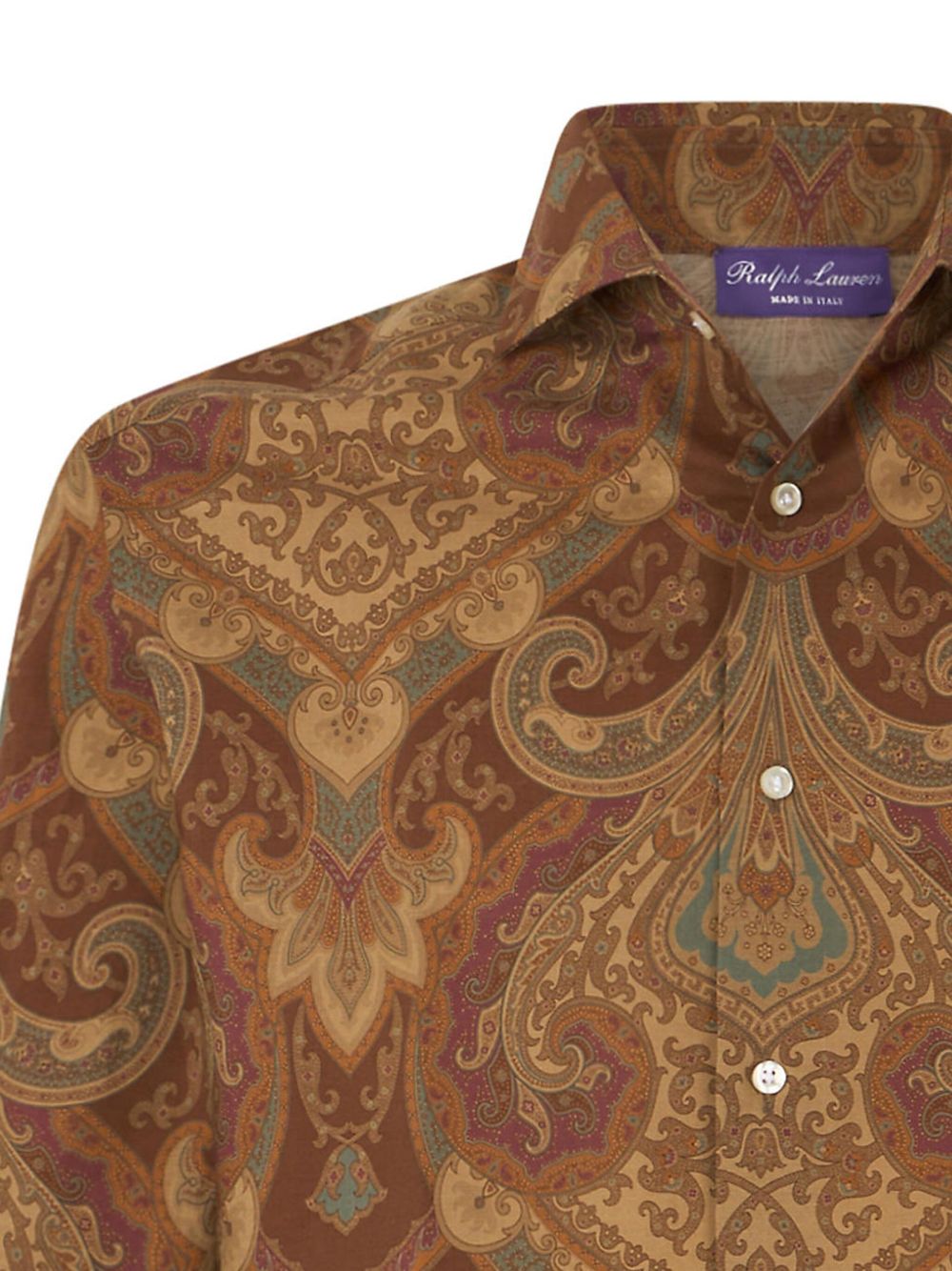 RALPH LAUREN PURPLE LABEL ABSTRACT-PATTERN PRINT SHIRT