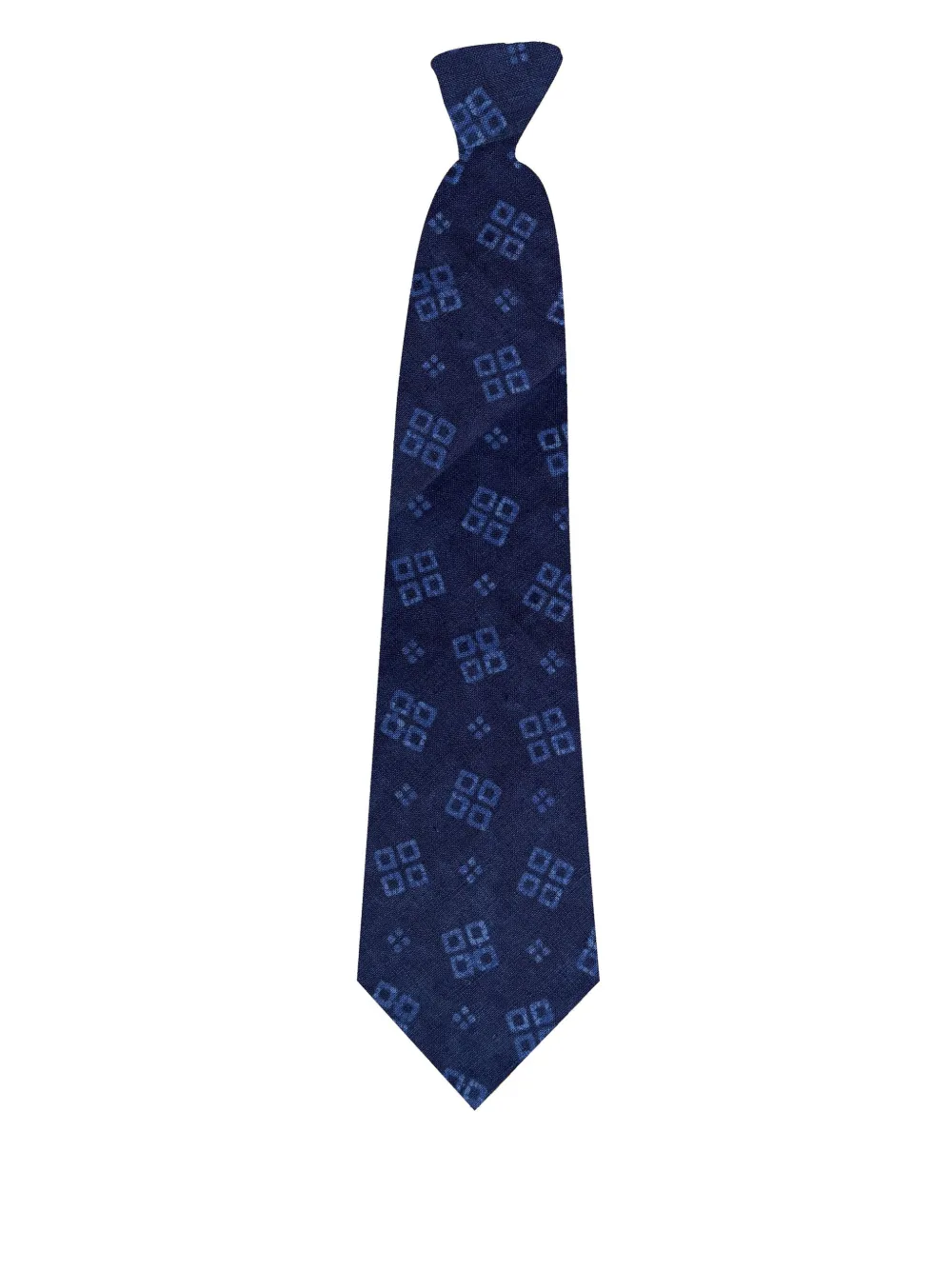 printed linen tie