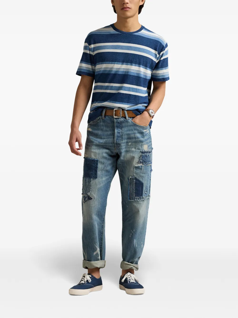 Polo Ralph Lauren Gestreept T-shirt Blauw