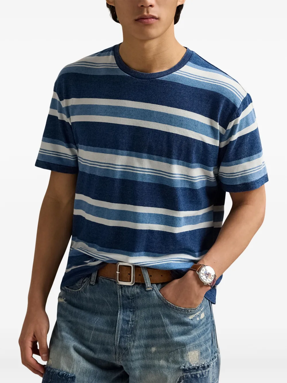Polo Ralph Lauren Gestreept T-shirt Blauw