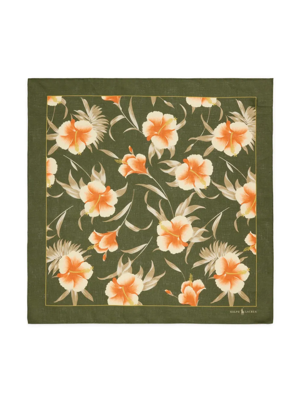 Polo Ralph Lauren Bandana in seta a fiori - Verde