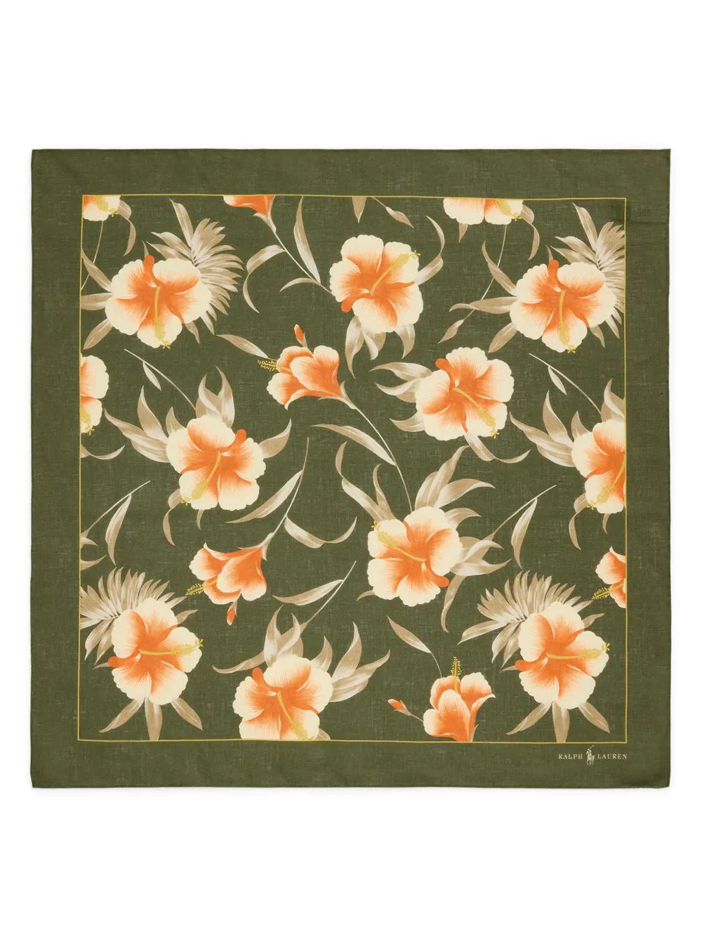 floral-print silk bandana