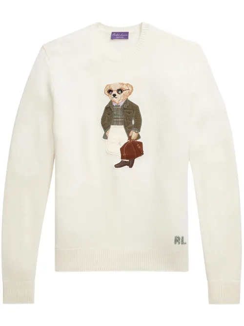 Pull à motif Polo Bear brodé - Ralph Lauren Purple Label - Modalova