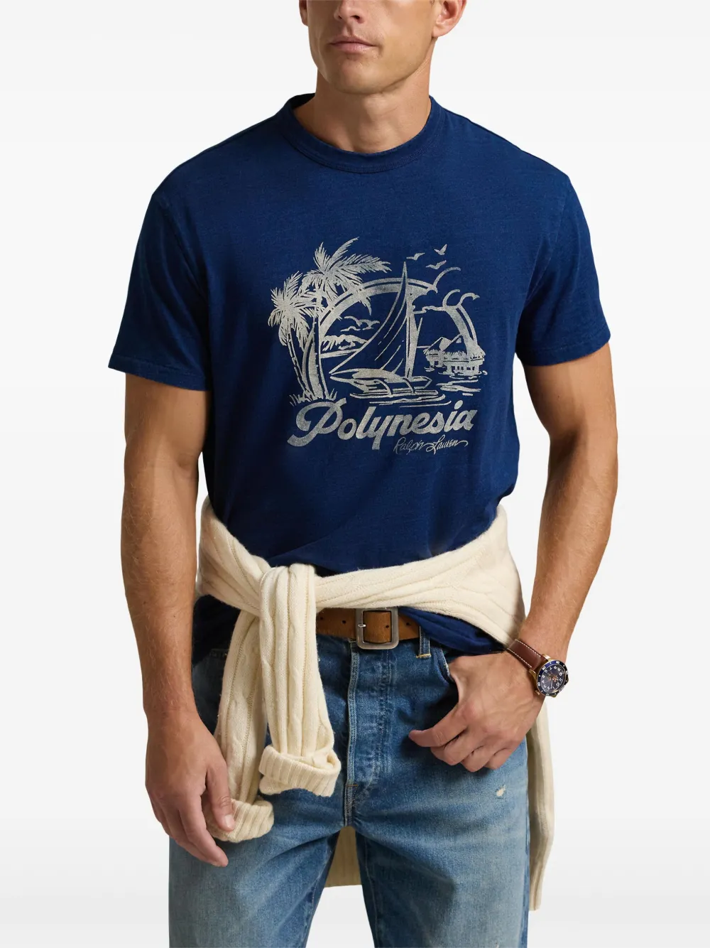 Polo Ralph Lauren T-shirt met grafische print Blauw