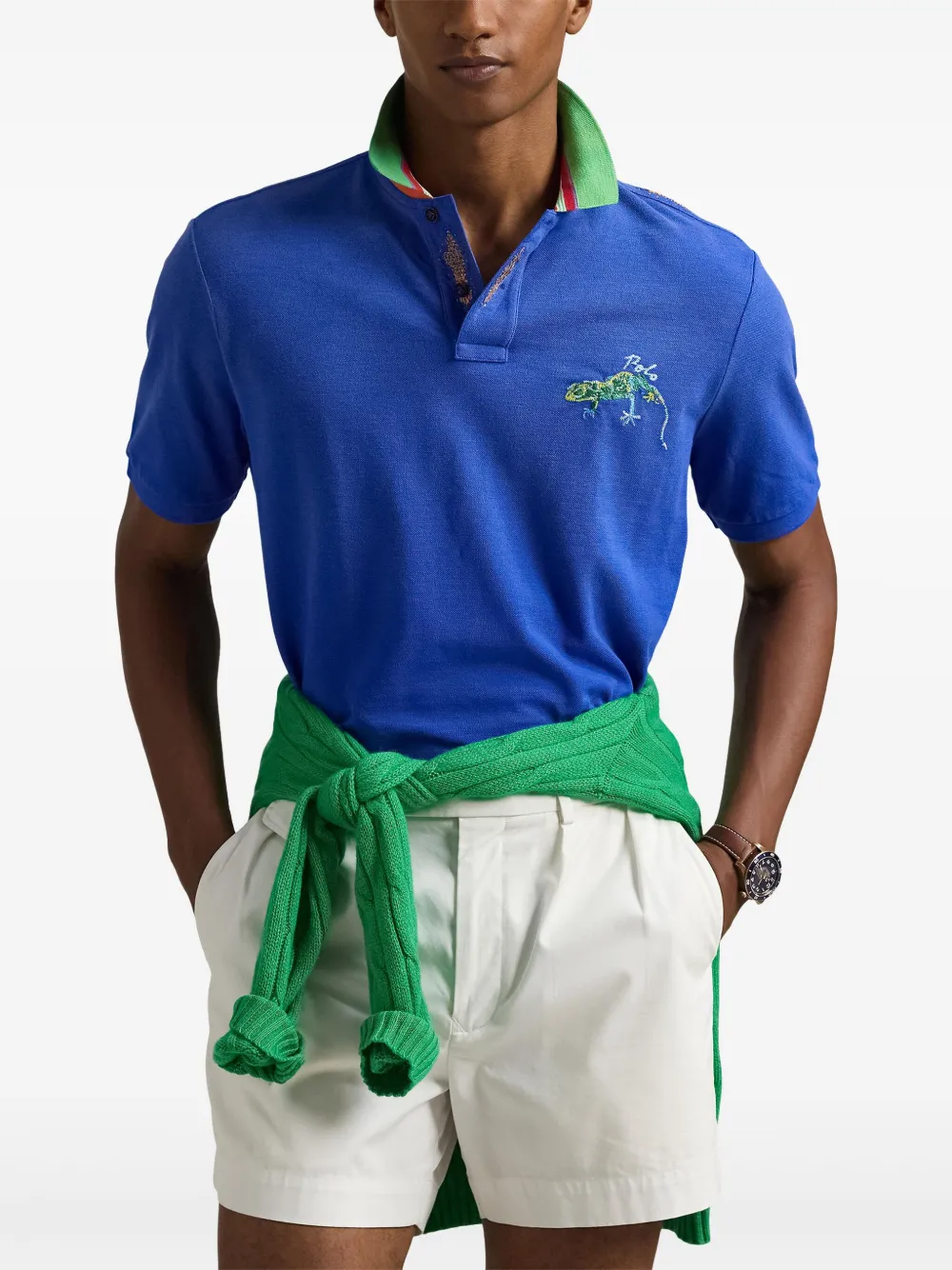 Polo Ralph Lauren Poloshirt met borduurwerk Blauw
