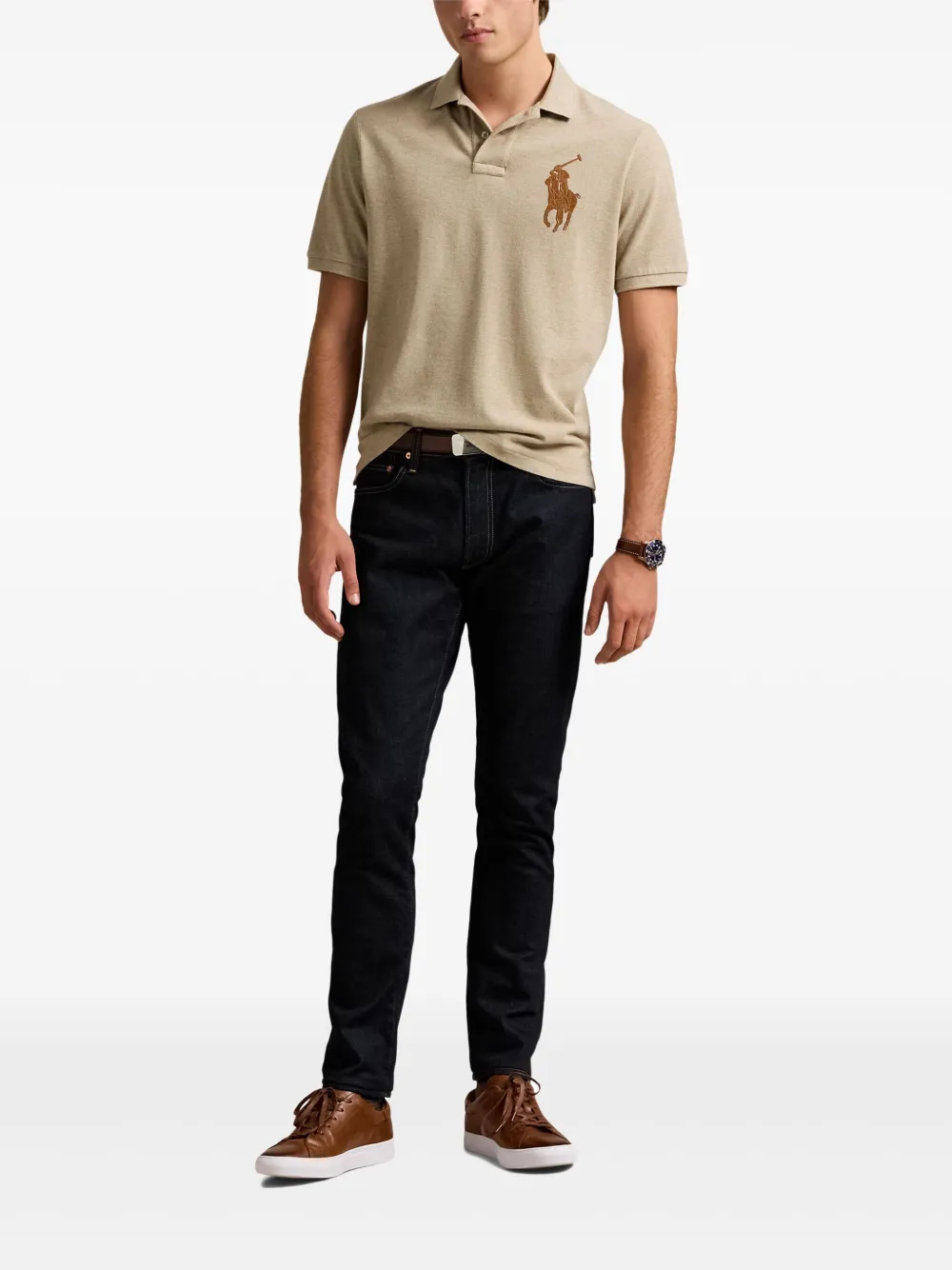 Polo Ralph Lauren Poloshirt met Polo Pony-applicatie Bruin