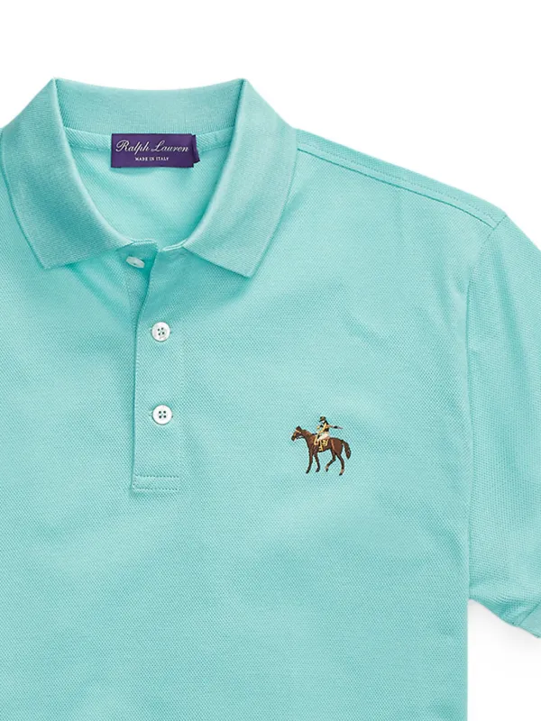 Ralph Lauren Purple Label logo-embroidered Polo Shirt | Blue
