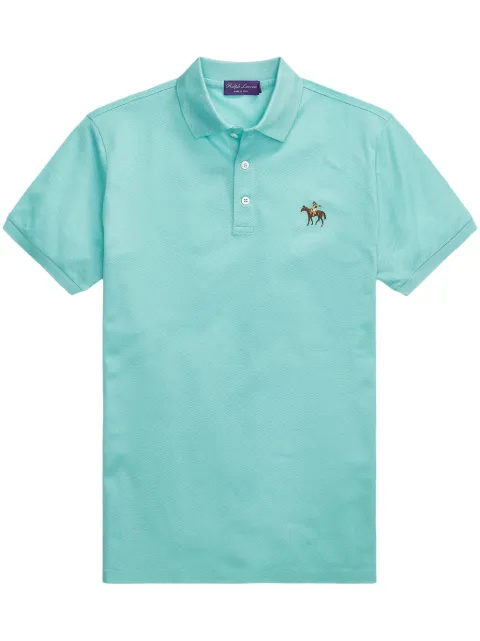 Ralph Lauren Purple Label قميص بولو مطرز بشعار الماركة