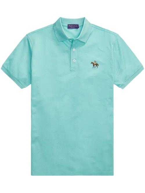 Polo à logo brodé - Ralph Lauren Purple Label - Modalova