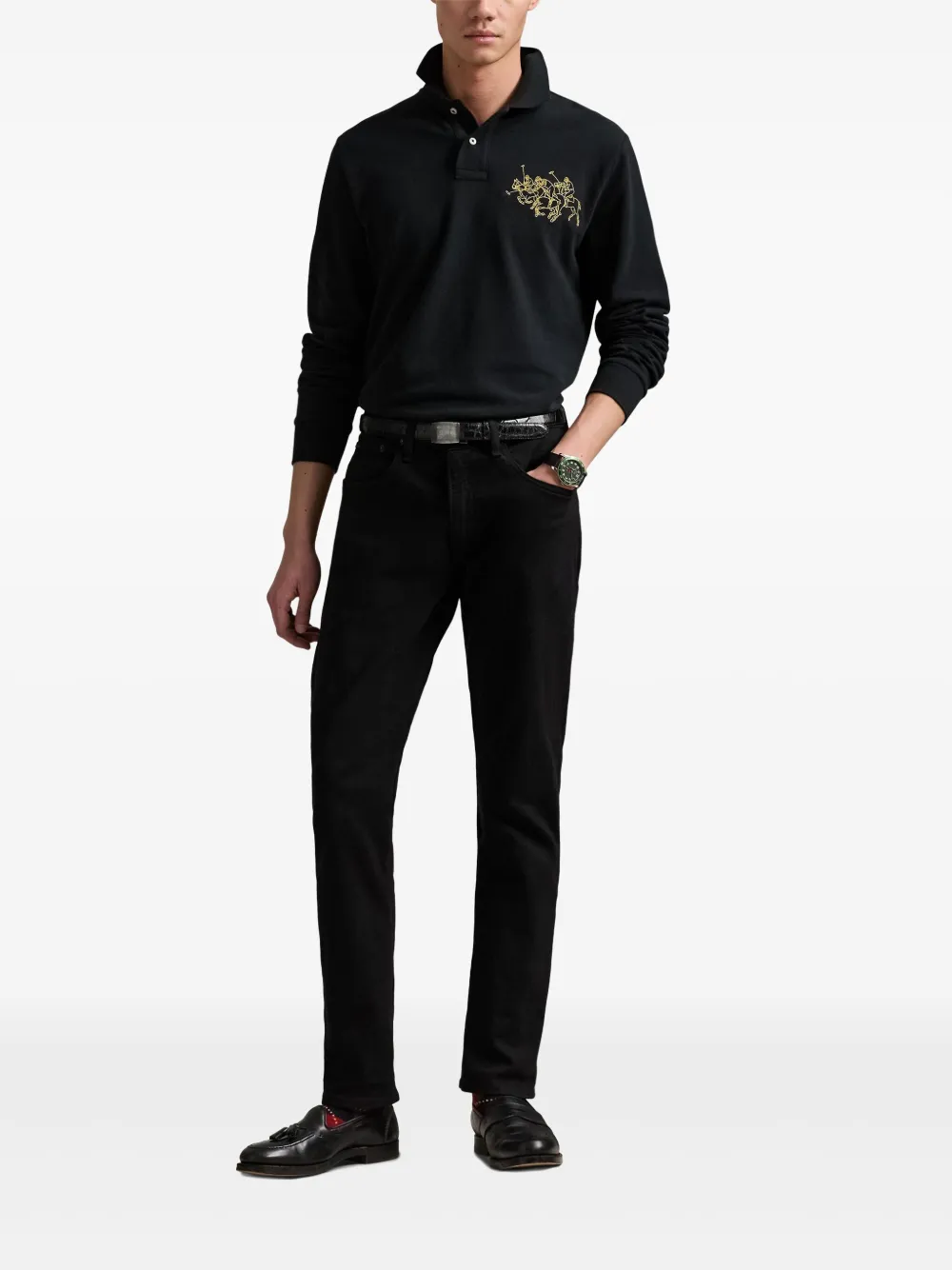 Polo Ralph Lauren Lunar New Year Triple-Pony poloshirt - Zwart
