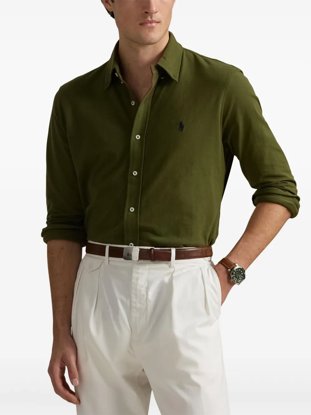 Polo Ralph Lauren Overhemd met borduurwerk Groen