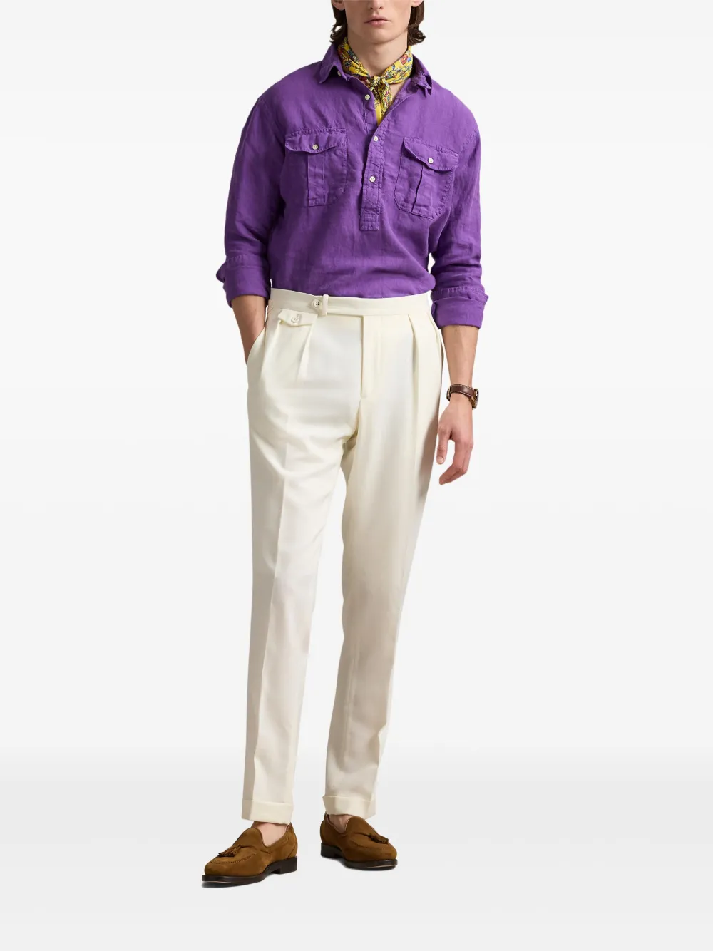 Polo Ralph Lauren Linnen overhemd - Paars