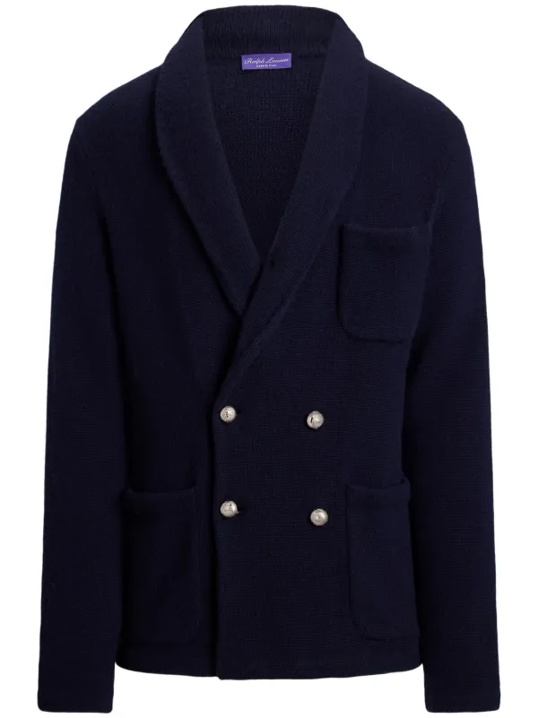 ラルフローレン　パープルレーベル　カーディガン Ralph Lauren Purple Label ニット カーディガン | ブルー | FARFETCH JP