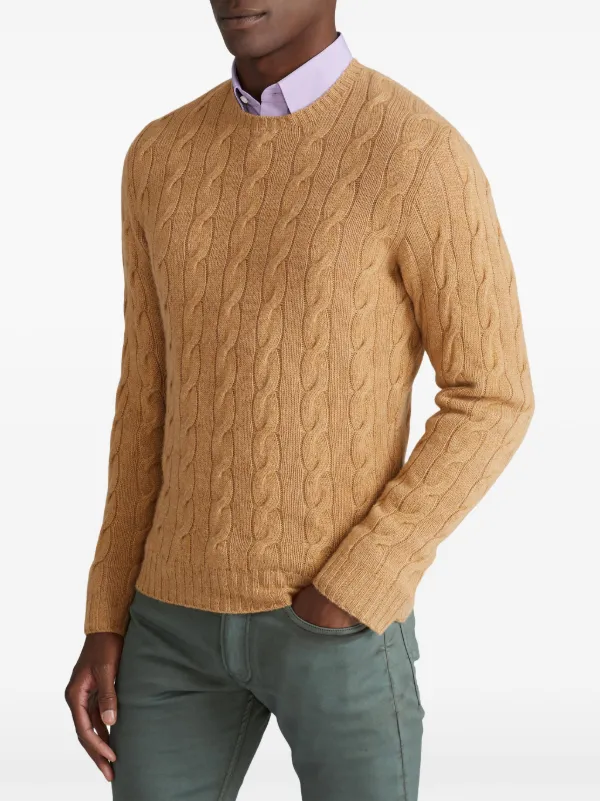 Polo Ralph Lauren パープルレーベル　ケーブルニット Ralph Lauren Purple Label ケーブルニット セーター | ブラウン