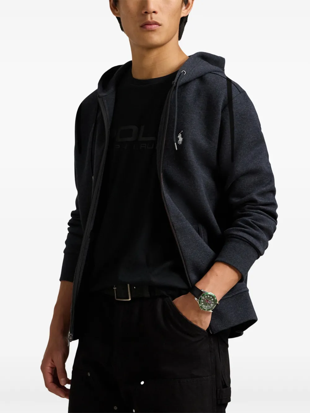 Polo Ralph Lauren Hoodie met rits Zwart
