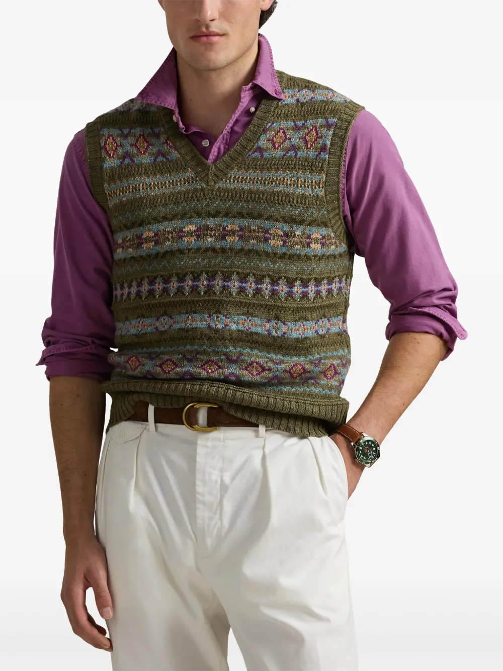 Polo Ralph Lauren Fair Isle gilet Grijs