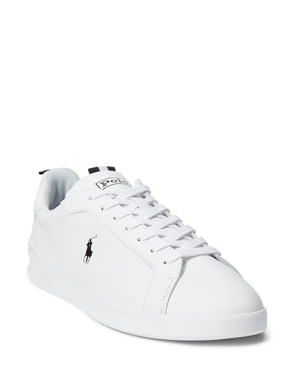 Polo Ralph Lauren logo-print leather sneakers White