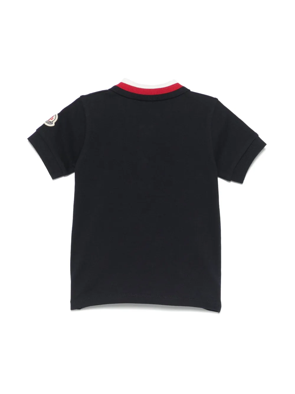 Moncler Enfant Poloshirt met geborduurd logo - Blauw