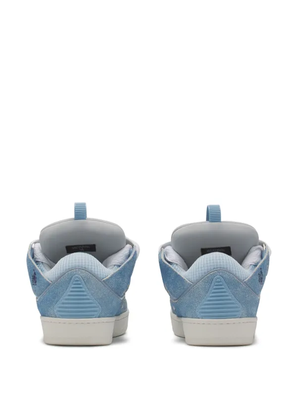 Lanvin Curb Sneaker White Light Blue Men's - FM-SKRK11-GLOS