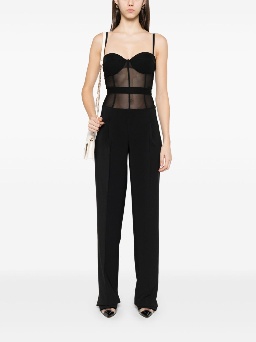 Elisabetta Franchi Crêpe jumpsuit - Zwart