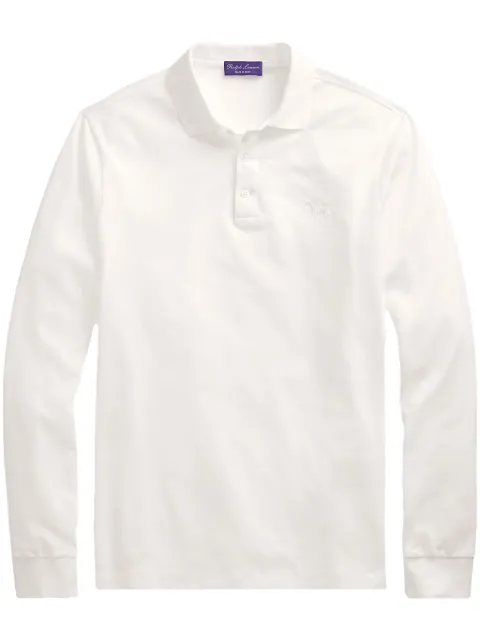 Ralph Lauren Purple Label playera tipo polo con logo bordado