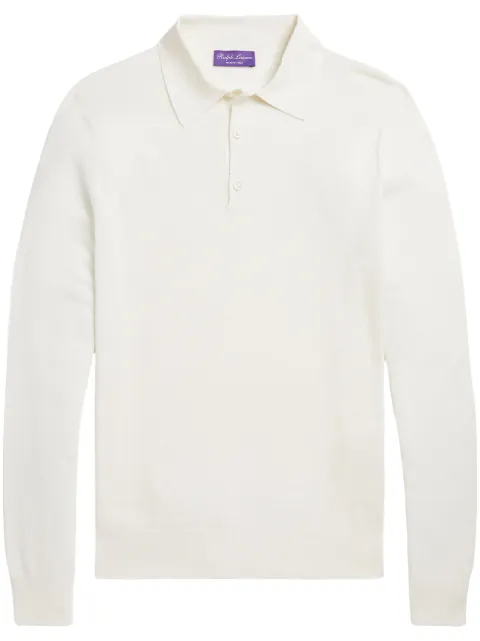 Ralph Lauren Purple Label Langärmeliges Poloshirt