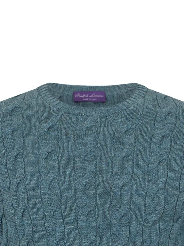 Ralph Lauren Purple Label ケーブルニット セーター | ブルー