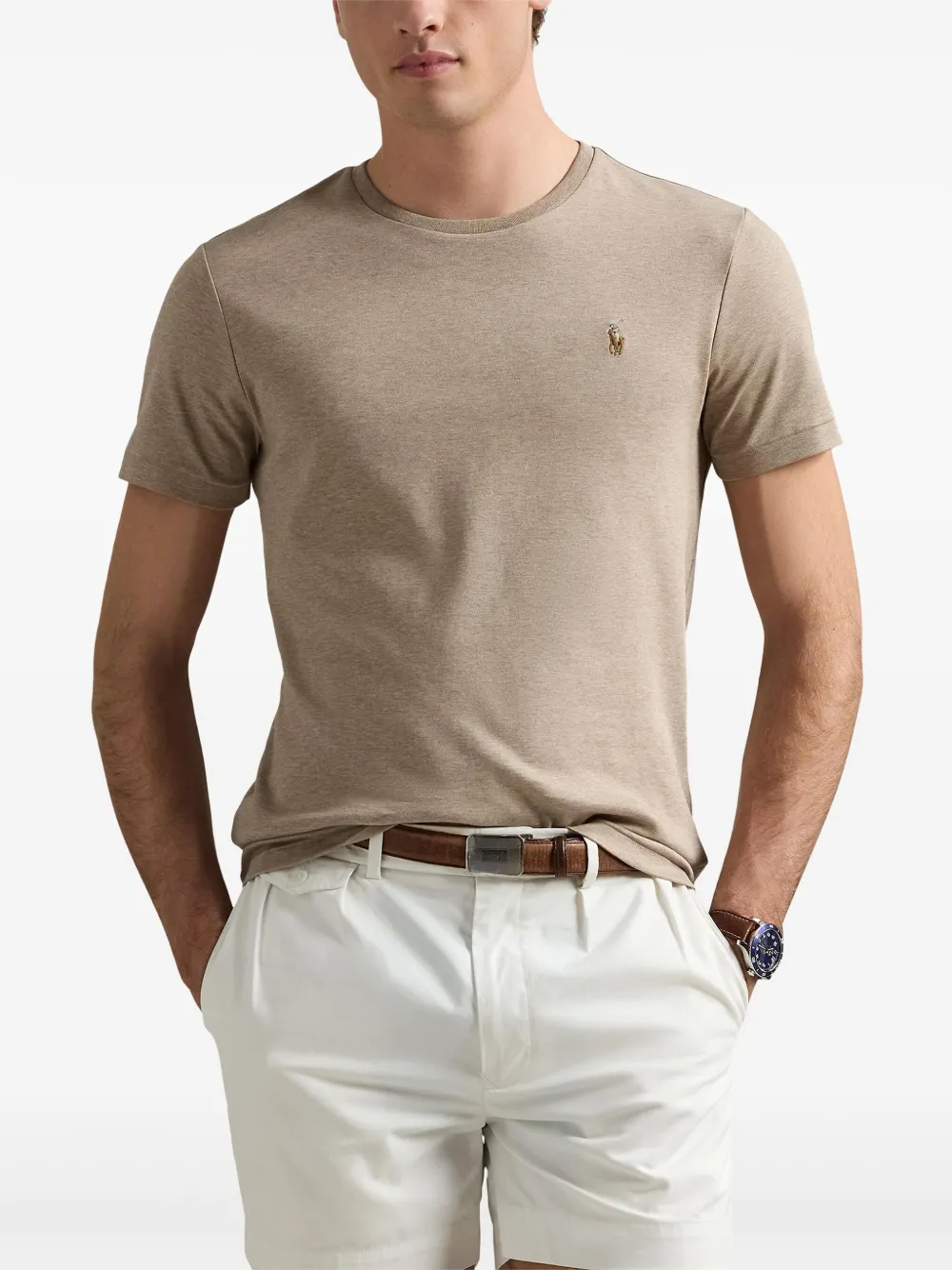 Polo Ralph Lauren T-shirt met borduurwerk Beige