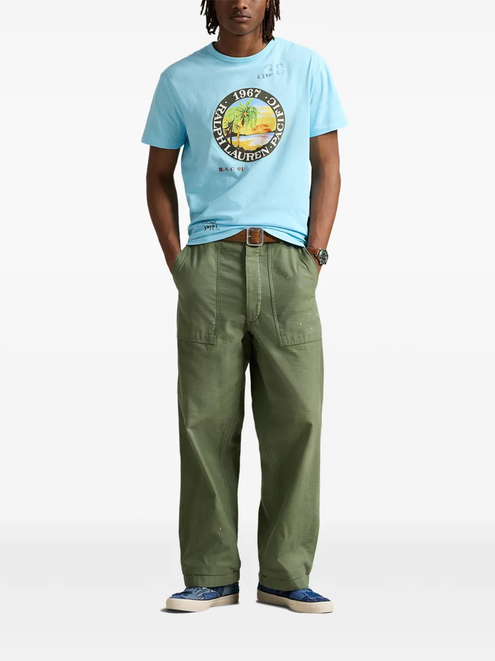 Polo Ralph Lauren T-shirt met logoprint Blauw