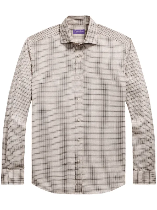 Ralph Lauren Purple Label plaid-check Shirt Grey FARFETCH ID