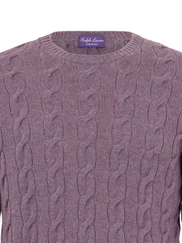 Polo Ralph Lauren パープルレーベル　ケーブルニット Ralph Lauren Purple Label ケーブルニット セーター | パープル