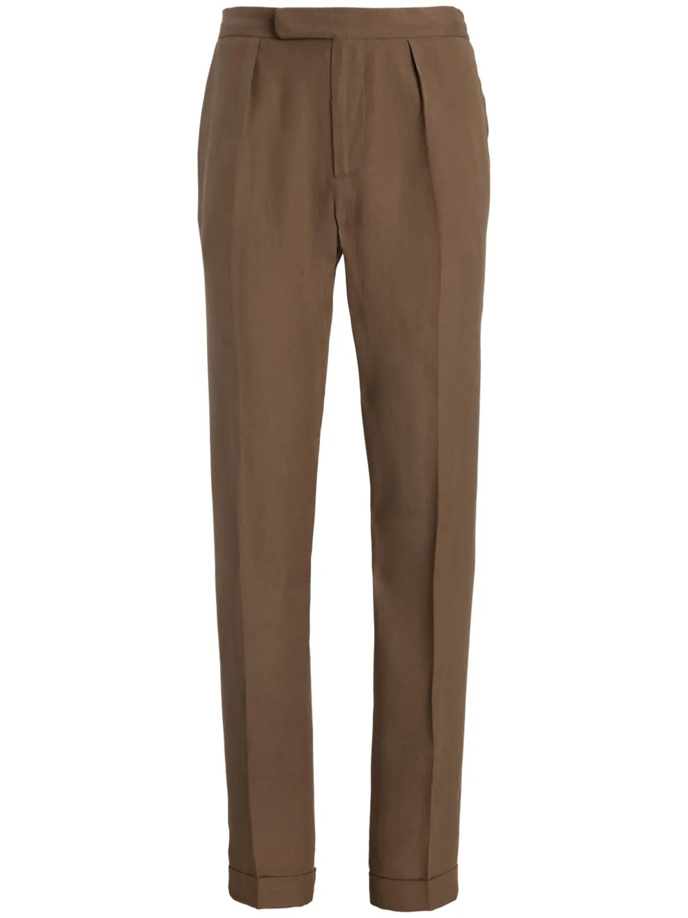 linen-blend trousers