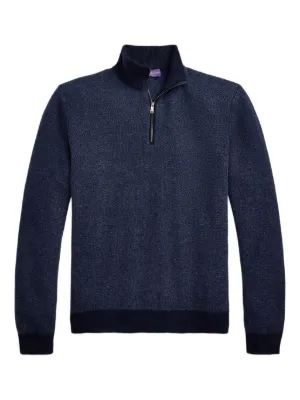 Ralph Lauren Purple Label Suéter Con Medio Cierre | Gris | FARFETCH CL
