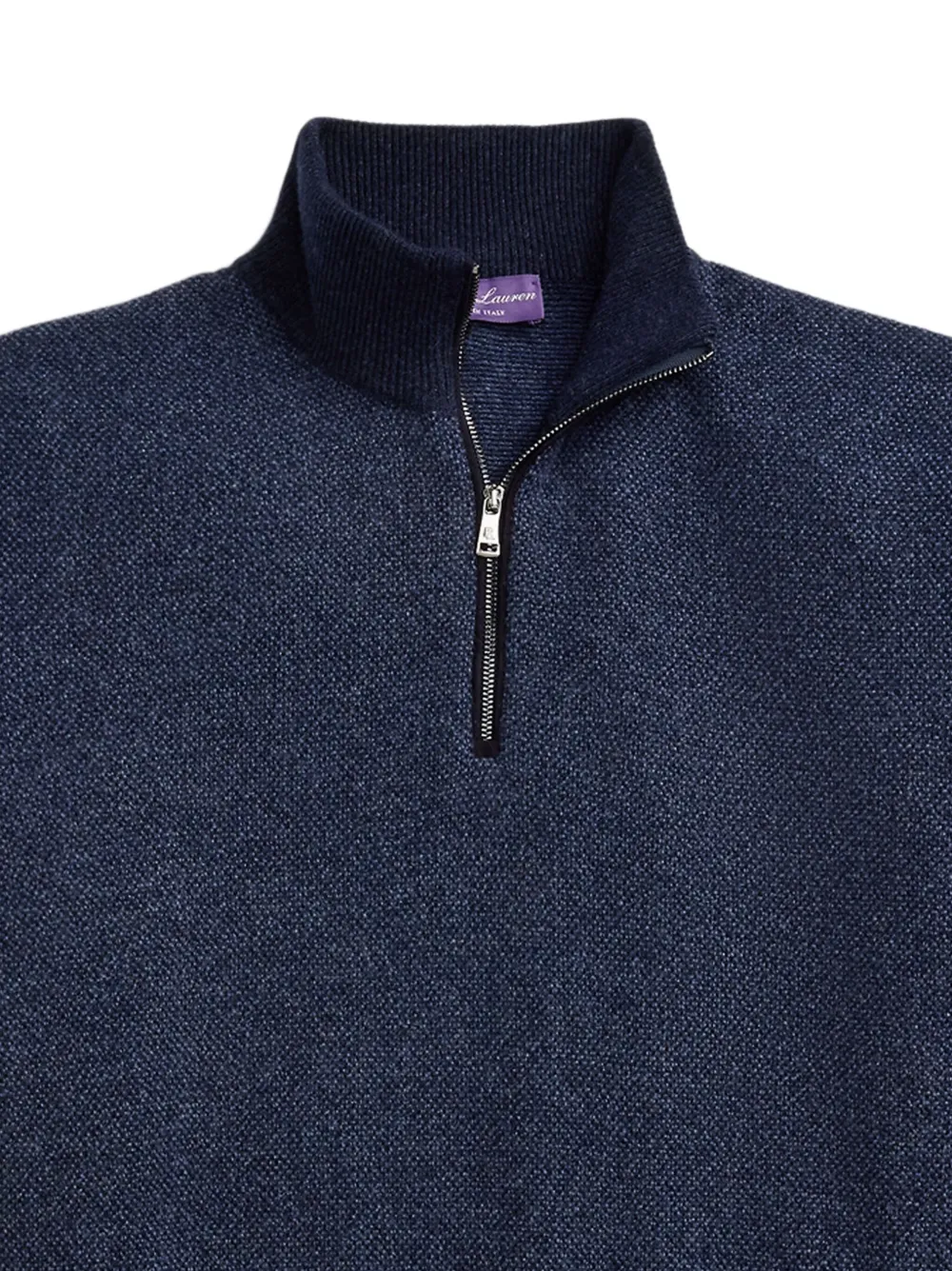Ralph Lauren Purple Label Trui met halve rits Blauw