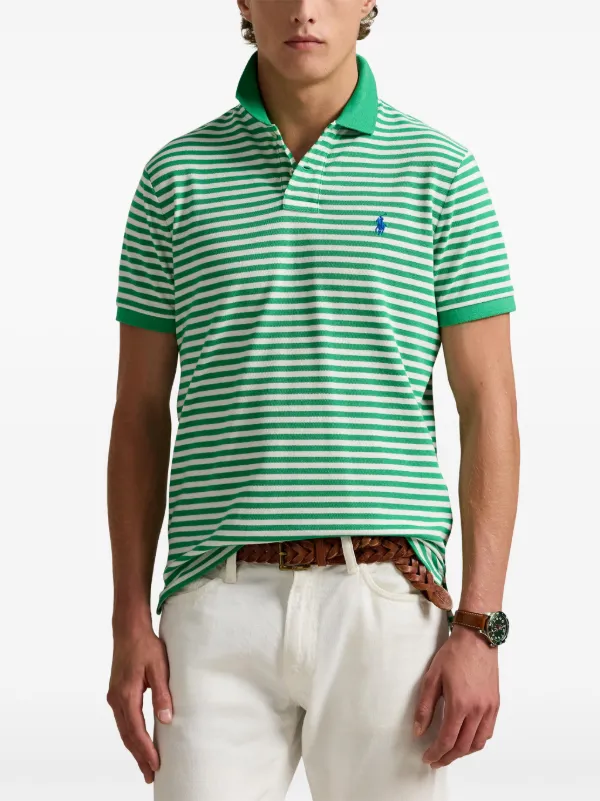 Polo Ralph Lauren ストライプ ポロシャツ | グリーン | FARFETCH JP