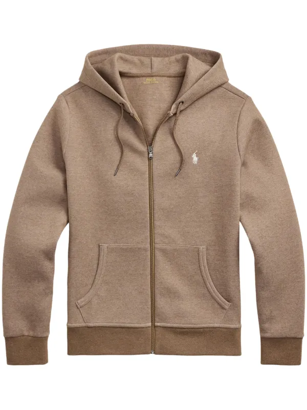 Polo Ralph Lauren embroidered-logo Hoodie Brown FARFETCH ID