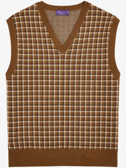 Ralph Lauren Purple Label check-pattern jumper