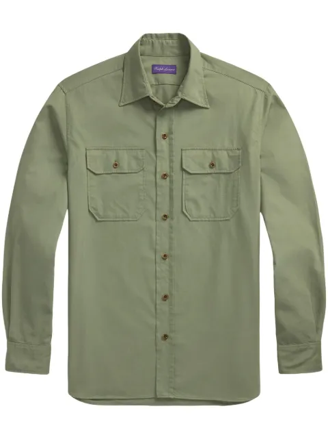 Ralph Lauren Purple Label قميص بجيب قلاب