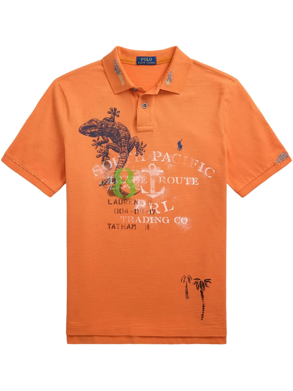 Polo Ralph Lauren playera tipo polo con estampado gráfico | naranja | Image 1