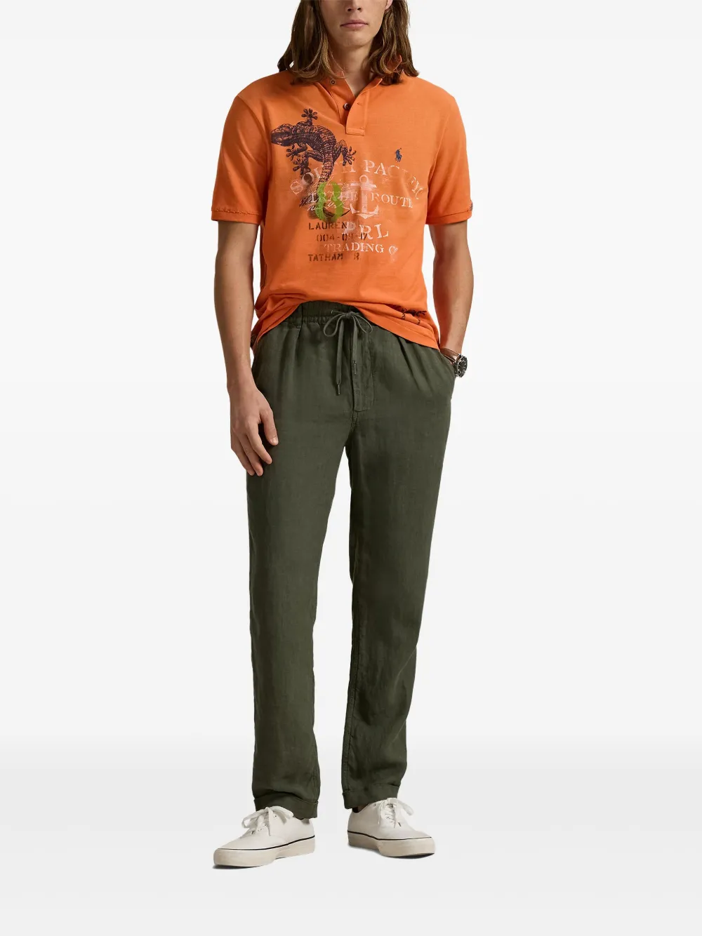 Polo Ralph Lauren Poloshirt met grafische print - Oranje