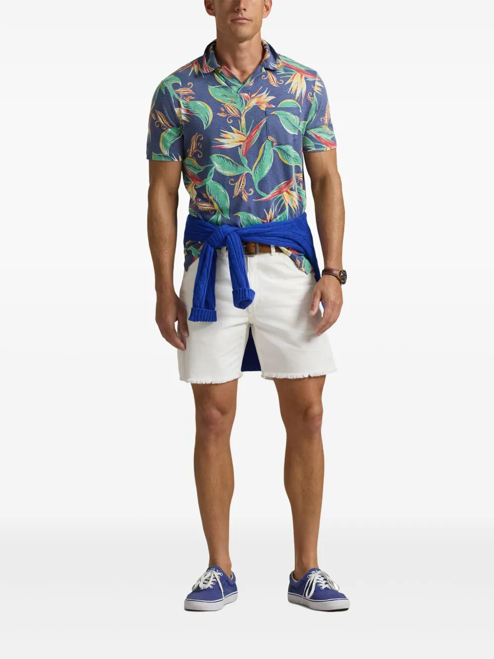 Polo Ralph Lauren Poloshirt met bloemenprint - Blauw